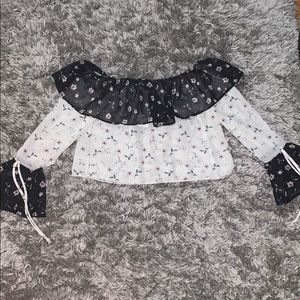 Polly & Esther juniors xs  off the shoulder top.